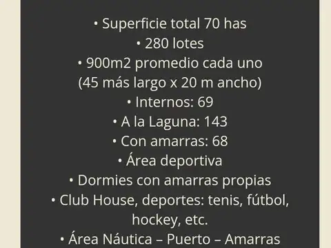 Rbs. Venta Lote A Laguna En Barrio El Cazal