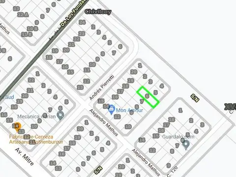 Terreno en Venta 30  mts Fondo