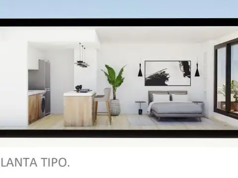 Departamento Monoambiente con 1 baño