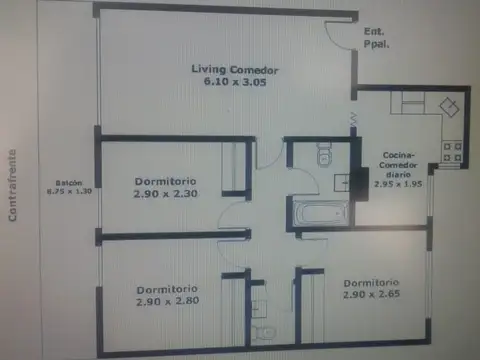 Departamento en Venta en Barrio Norte, USD 195.000