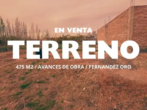 Venta lote con avances de obra en la clementina