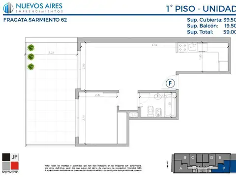Departamento en Venta de 2 ambientes