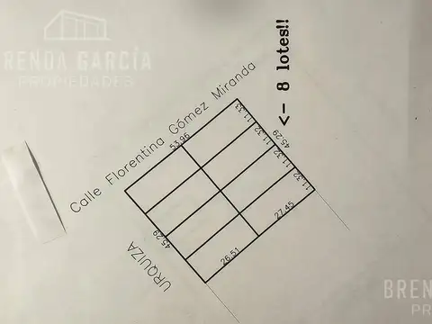 Terreno en Venta 45  mts Frente