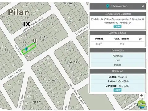 Terreno en Venta en Manuel Alberti, USD 49.000