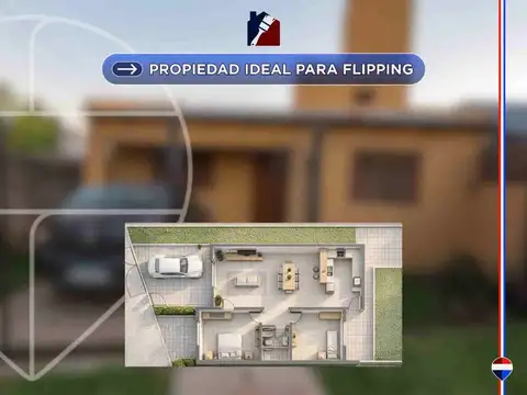 Casa 3 ambientes con 1 baño