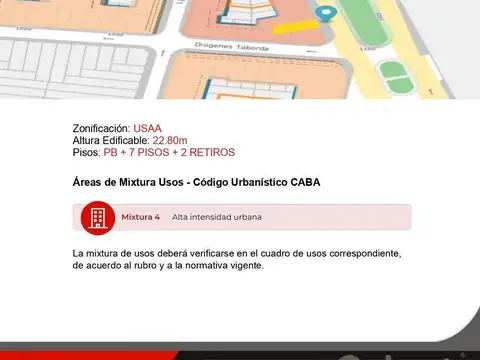 Terreno en Venta en Pompeya, USD 185.000