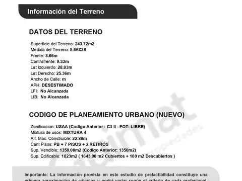 Terreno en Venta de 243,0 m2