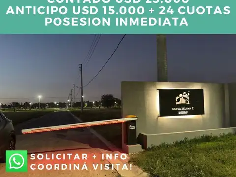 Lotes Zelaya Pilar Barrio Con Todos Los Servicios