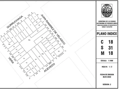 TERRENO / LOTE EN VILLA CRESPO SOBRE LA CALLE GURRUCHAGA MUY BIEN UBICADO