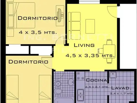 Departamento en Venta de 2 dormitorios