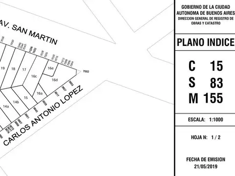 Terreno en Villa Devoto