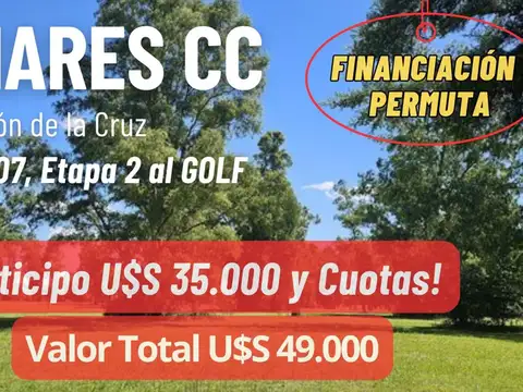 IMPERDIBLE LOTE al Golf en PINARES COUNTRY 