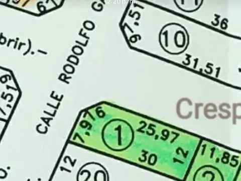 Terreno en Venta de 360,0 m2