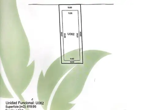 Terreno en Venta 15  mts Frente
