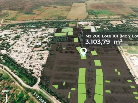 Ruta Nacional N20 Km, Colectora Sur.