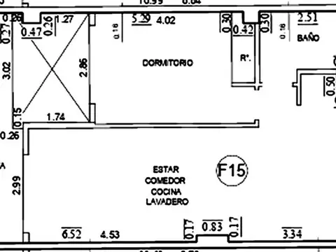 Departamento 2 ambientes con 1 baño