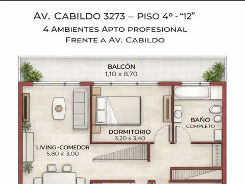 Av. Cabildo 3200, Piso 4