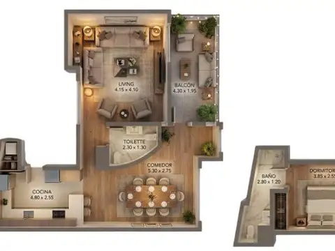 Departamento en Venta en Palermo, USD 275.000