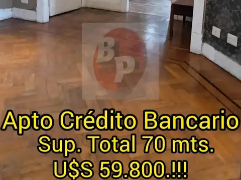 G/OPORTUNIDAD - DEPTO 4 AMB. SUP. TOT 70 MTS. APTO CREDITO 