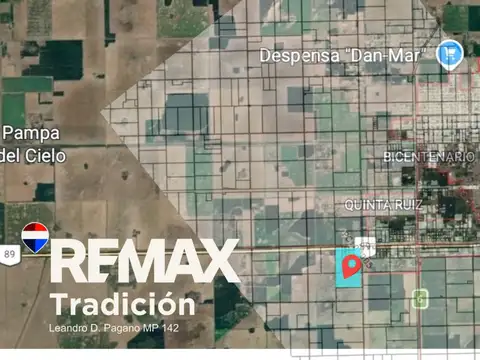 Venta de terreno 2 has sobre ruta 89 - las breñas