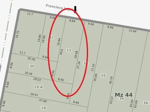 Terreno en Venta en Lomas De Zamora, USD 120.000
