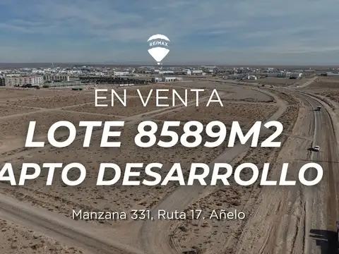 LOTE 8589² EN VENTA EN AÑELO APTO DESARROLLO