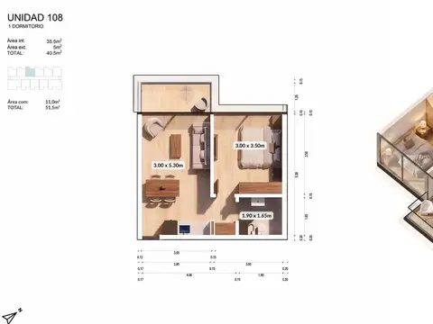 APARTAMENTO 1 DORMITORIO EN VENTA PLAYA MANSA