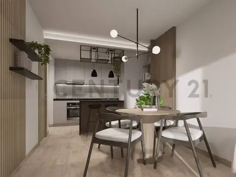 Departamento de 2 ambientes al contrafrente, balcon aterrazado, toilette y suite, Premium, a estrena