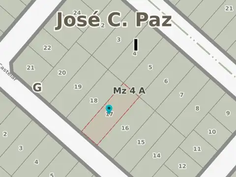 Terreno en Venta en Jose Clemente Paz, USD 43.000