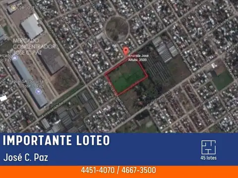 Terreno - Venta - Argentina, José C Paz - Altube 3530