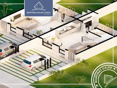 Casa 3 ambientes con 2 baños
