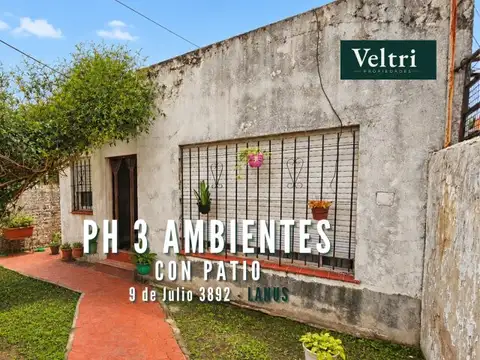 VENTA PH 3 AMBIENTES CON PATIO Y PARRILLA