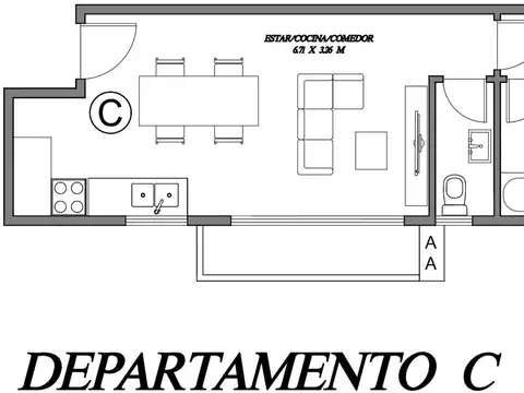 Departamento en Venta en Vicente Lopez Vias / Maipu, USD 158.484