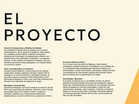 Aguilar Point – Desarrolló en Aguilar al 2400, en el corazón de Belgrano C