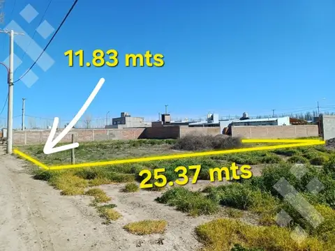 Terreno en Venta 25  mts Fondo