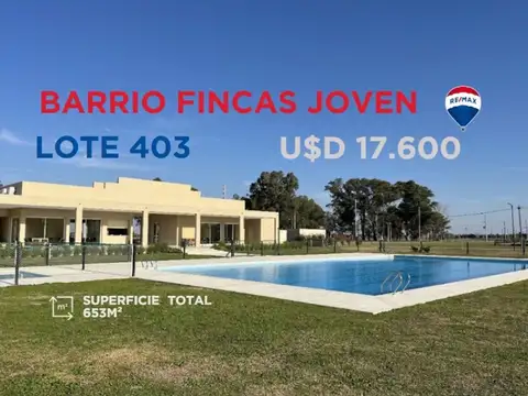 TERRENO EN VENTA FINCAS JOVEN INTERNO 653 M²