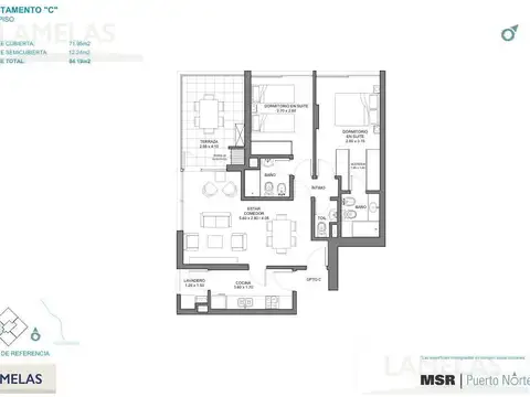 Departamento 2 dormitorios - MSR Puerto Norte