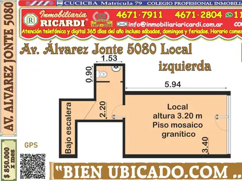 BIEN UBICADO.COM - Local a la calle en zona comercial 