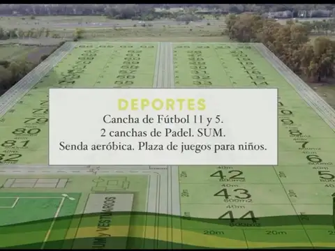 Terreno en Venta 20  mts Fondo