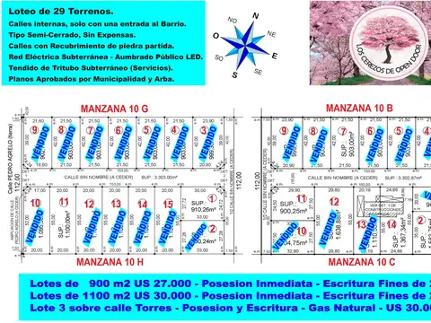 Terreno en Venta de 1100,0 m2