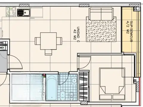 Departamento en Venta de 2 ambientes
