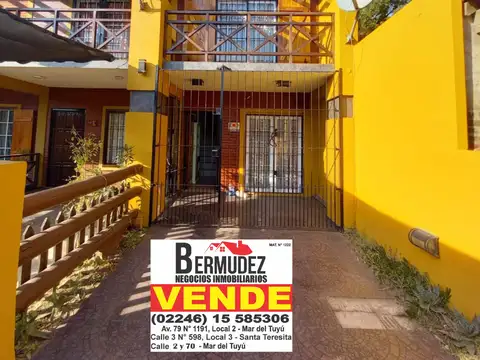 Triplex en venta de 4 ambientes Mar del tuyu calle 2 entre 97 y 98