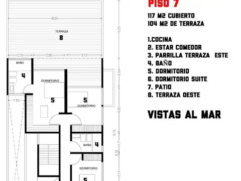 Departamento 2 ambientes con 1 baño