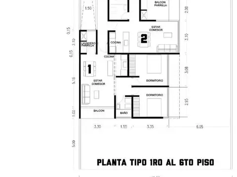 Departamento en Venta con 1 cocheras