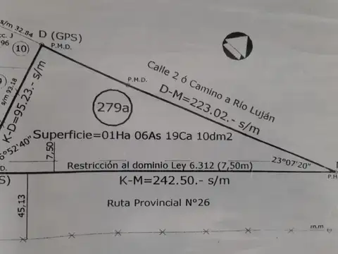 Tigre, Ruta 26 frente a planta de AYSA