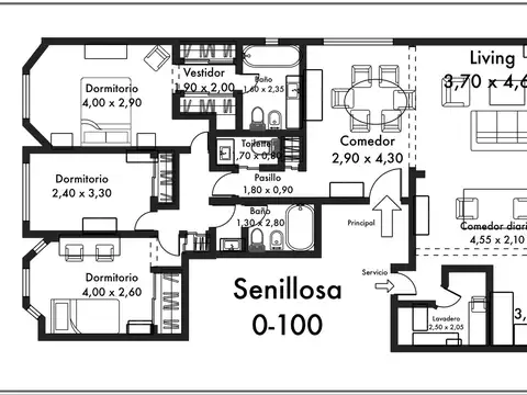 Departamento en Venta de 4 ambientes