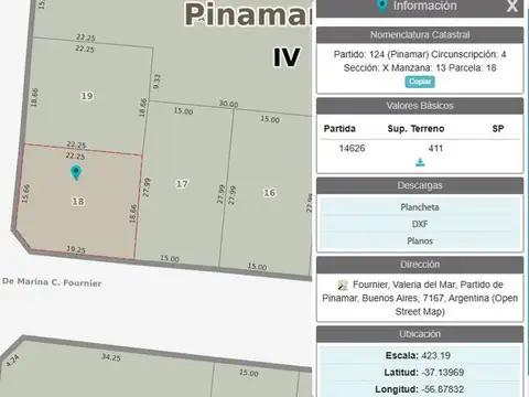 Terreno en Venta en Valeria Del Mar, USD 118.000