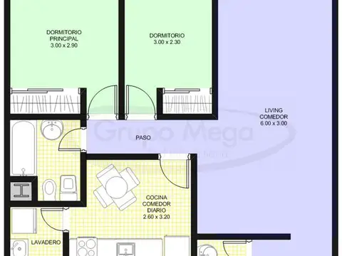 Departamento en Venta de 2 dormitorios