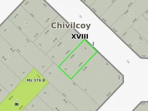 Terreno en Venta 12  mts Frente