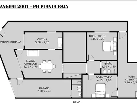 Depto Tipo Casa en Venta de 3 ambientes